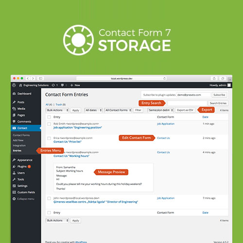 Storage for Contact